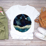 Women 2020 Summer Short Sleeve Floral Flower Fashion Lady T-shirts Top T Shirt Ladies Womens Graphic Female Tee T-Shirt - ENSEIGNE DENIS