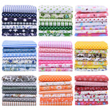7pcs/set 25x25cm Flower Pattern Cotton Fabric Printed Cloth DIY Handmade Patchwork Material for Needlework Sewing Accessories