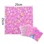 7pcs/set 25x25cm Flower Pattern Cotton Fabric Printed Cloth DIY Handmade Patchwork Material for Needlework Sewing Accessories
