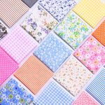 7pcs/set 25x25cm Flower Pattern Cotton Fabric Printed Cloth DIY Handmade Patchwork Material for Needlework Sewing Accessories