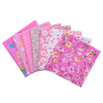 7pcs/set 25x25cm Flower Pattern Cotton Fabric Printed Cloth DIY Handmade Patchwork Material for Needlework Sewing Accessories