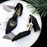 2020 new Korean version wild suede pointed high heels word buckle single shoes sexy comfortable trend high heels ladies shoes - ENSEIGNE DENIS