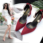 2020 new Korean version wild suede pointed high heels word buckle single shoes sexy comfortable trend high heels ladies shoes - ENSEIGNE DENIS