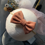 Baby Headband Bow Headbands For Girl Corduroy Head Band Thin Nylon Hairband Newborn Kids Toddler Hair Accessories Spring Summer