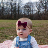Baby Headband Bow Headbands For Girl Corduroy Head Band Thin Nylon Hairband Newborn Kids Toddler Hair Accessories Spring Summer