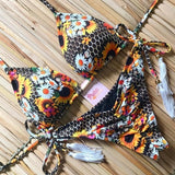 2019 Hot Micro Bikini Push Up Sexy Swimwear Women Printed Summer Swimsuit Beachwear Brazillian Bikini Set Push Up Bathing Suit - ENSEIGNE DENIS