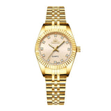 CHENXI Luxury Couple Watch Golden Fashion Stainless Steel Lovers Watch Quartz Wrist Watches For Women & Men Analog Wristwatch - ENSEIGNE DENIS