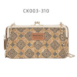 2020 Fashion New Women Wallets Wood Grain Chain Long High Quality Phone Holder Classic Female Purse Zipper Wallet For Women - ENSEIGNE DENIS