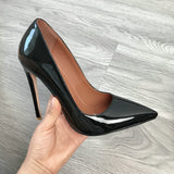 2020 Women Classic Pumps Extreme High Heels 12cm Sexy Stilettos Ladies Pointed Toe Shoes Nude Red Blue Black Beige Leopard Heels - ENSEIGNE DENIS