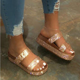 Women Sequins Sandals - ENSEIGNE DENIS