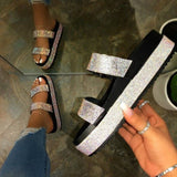Women Sequins Sandals - ENSEIGNE DENIS