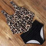 Leopard Bikini 2020 High Waist Bikini Animal Print Tankini Floral Swimsuit Brazilian Ruffle Swimsuit Plus Size Swimwear Women - ENSEIGNE DENIS