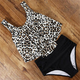Leopard Bikini 2020 High Waist Bikini Animal Print Tankini Floral Swimsuit Brazilian Ruffle Swimsuit Plus Size Swimwear Women - ENSEIGNE DENIS