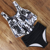 Leopard Bikini 2020 High Waist Bikini Animal Print Tankini Floral Swimsuit Brazilian Ruffle Swimsuit Plus Size Swimwear Women - ENSEIGNE DENIS
