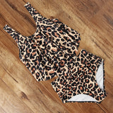 Leopard Bikini 2020 High Waist Bikini Animal Print Tankini Floral Swimsuit Brazilian Ruffle Swimsuit Plus Size Swimwear Women - ENSEIGNE DENIS