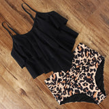 Leopard Bikini 2020 High Waist Bikini Animal Print Tankini Floral Swimsuit Brazilian Ruffle Swimsuit Plus Size Swimwear Women - ENSEIGNE DENIS