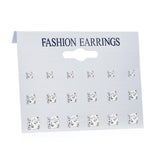 FNIO Women's Earrings Set Pearl Earrings For Women Bohemian Fashion Jewelry 2020 Geometric Crystal Heart Stud Earrings - ENSEIGNE DENIS