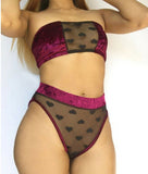 2PCS Bikini Cover Up Beachwer Sexy Women  Lace Babydoll Underwear Nightwear Sleepwear G-string Set NEW - ENSEIGNE DENIS