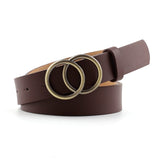 2020 Designer Leather Snake Zebra Belt Leopard Women Female Fashion Waist Double Ring Circle Buckle Girl Jeans Dress Wild Belts - ENSEIGNE DENIS