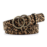 2020 Designer Leather Snake Zebra Belt Leopard Women Female Fashion Waist Double Ring Circle Buckle Girl Jeans Dress Wild Belts - ENSEIGNE DENIS