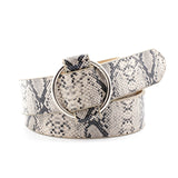 2020 Designer Leather Snake Zebra Belt Leopard Women Female Fashion Waist Double Ring Circle Buckle Girl Jeans Dress Wild Belts - ENSEIGNE DENIS