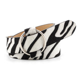 2020 Designer Leather Snake Zebra Belt Leopard Women Female Fashion Waist Double Ring Circle Buckle Girl Jeans Dress Wild Belts - ENSEIGNE DENIS