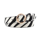 2020 Designer Leather Snake Zebra Belt Leopard Women Female Fashion Waist Double Ring Circle Buckle Girl Jeans Dress Wild Belts - ENSEIGNE DENIS