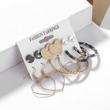2020 Vintage Pearl Twist Big Circle Earrings Set for Women Fashion Geometric Imitation Pearl Crystal Earrings Jewelry - ENSEIGNE DENIS