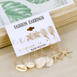 2020 Vintage Pearl Twist Big Circle Earrings Set for Women Fashion Geometric Imitation Pearl Crystal Earrings Jewelry - ENSEIGNE DENIS