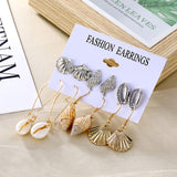 2020 Vintage Pearl Twist Big Circle Earrings Set for Women Fashion Geometric Imitation Pearl Crystal Earrings Jewelry - ENSEIGNE DENIS