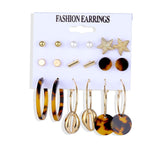 2020 Vintage Pearl Twist Big Circle Earrings Set for Women Fashion Geometric Imitation Pearl Crystal Earrings Jewelry - ENSEIGNE DENIS