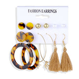 2020 Vintage Pearl Twist Big Circle Earrings Set for Women Fashion Geometric Imitation Pearl Crystal Earrings Jewelry - ENSEIGNE DENIS