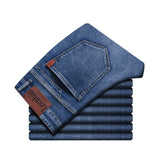 Spring Autumn 2020 Men's Smart Jeans Business Fashion Straight Regular Blue Stretch Denim Trousers Classic Men Plus Size 28-40 - ENSEIGNE DENIS