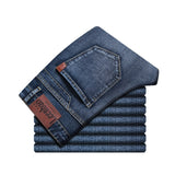 Spring Autumn 2020 Men's Smart Jeans Business Fashion Straight Regular Blue Stretch Denim Trousers Classic Men Plus Size 28-40 - ENSEIGNE DENIS