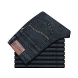 Spring Autumn 2020 Men's Smart Jeans Business Fashion Straight Regular Blue Stretch Denim Trousers Classic Men Plus Size 28-40 - ENSEIGNE DENIS