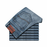 Spring Autumn 2020 Men's Smart Jeans Business Fashion Straight Regular Blue Stretch Denim Trousers Classic Men Plus Size 28-40 - ENSEIGNE DENIS