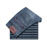 Spring Autumn 2020 Men's Smart Jeans Business Fashion Straight Regular Blue Stretch Denim Trousers Classic Men Plus Size 28-40 - ENSEIGNE DENIS