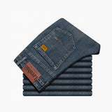 Spring Autumn 2020 Men's Smart Jeans Business Fashion Straight Regular Blue Stretch Denim Trousers Classic Men Plus Size 28-40 - ENSEIGNE DENIS