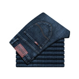 Spring Autumn 2020 Men's Smart Jeans Business Fashion Straight Regular Blue Stretch Denim Trousers Classic Men Plus Size 28-40 - ENSEIGNE DENIS