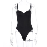 Dulzura solid strap women bodysuit bodycon sexy backless streetwear elegant 2020 summer clothes party club thong body basic - ENSEIGNE DENIS