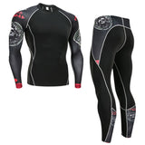 Winter Thermal Underwear Set Men's Sportswear Running Training Warm Base Layer Compression Tights Jogging Suit Men's Gym 2019 - ENSEIGNE DENIS