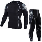 Winter Thermal Underwear Set Men's Sportswear Running Training Warm Base Layer Compression Tights Jogging Suit Men's Gym 2019 - ENSEIGNE DENIS