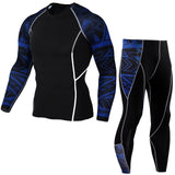 Winter Thermal Underwear Set Men's Sportswear Running Training Warm Base Layer Compression Tights Jogging Suit Men's Gym 2019 - ENSEIGNE DENIS