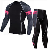Winter Thermal Underwear Set Men's Sportswear Running Training Warm Base Layer Compression Tights Jogging Suit Men's Gym 2019 - ENSEIGNE DENIS