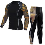 Winter Thermal Underwear Set Men's Sportswear Running Training Warm Base Layer Compression Tights Jogging Suit Men's Gym 2019 - ENSEIGNE DENIS