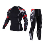 Winter Thermal Underwear Set Men's Sportswear Running Training Warm Base Layer Compression Tights Jogging Suit Men's Gym 2019 - ENSEIGNE DENIS