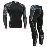 Winter Thermal Underwear Set Men's Sportswear Running Training Warm Base Layer Compression Tights Jogging Suit Men's Gym 2019 - ENSEIGNE DENIS