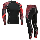 Winter Thermal Underwear Set Men's Sportswear Running Training Warm Base Layer Compression Tights Jogging Suit Men's Gym 2019 - ENSEIGNE DENIS