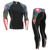 Winter Thermal Underwear Set Men's Sportswear Running Training Warm Base Layer Compression Tights Jogging Suit Men's Gym 2019 - ENSEIGNE DENIS