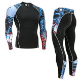 Winter Thermal Underwear Set Men's Sportswear Running Training Warm Base Layer Compression Tights Jogging Suit Men's Gym 2019 - ENSEIGNE DENIS